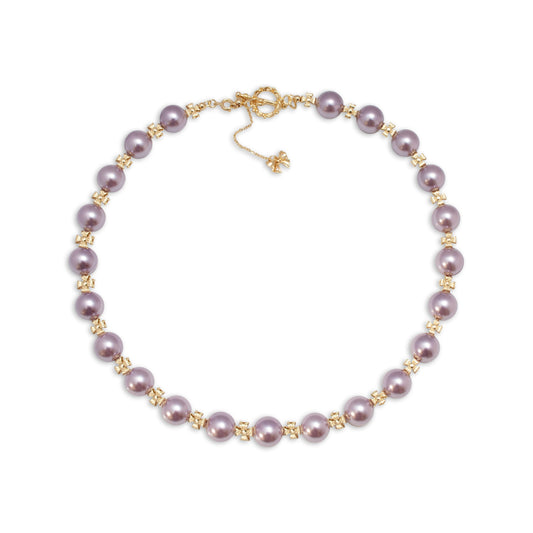 PURPLE PEARLS NECKLACE